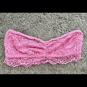 Xhilaration lace pink bandeau top